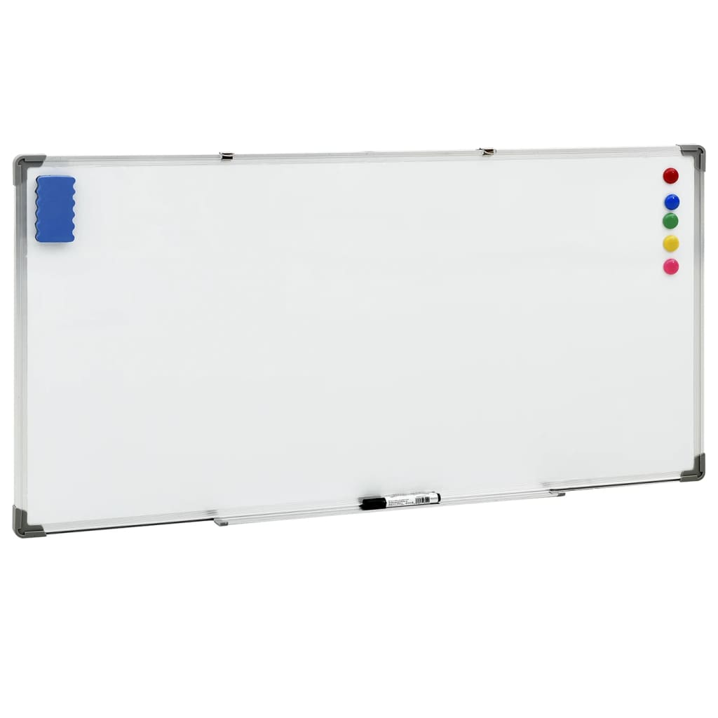 Whiteboard magnetic 110x60 cm steel white