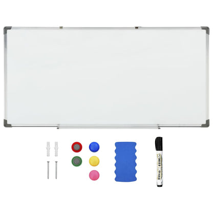 Whiteboard magnetic 110x60 cm steel white