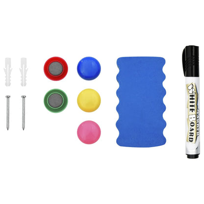 Whiteboard magnetic 110x60 cm steel white