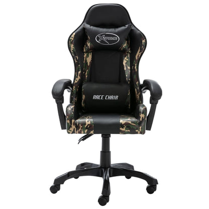 Racing seat artificial leather black and camouflage