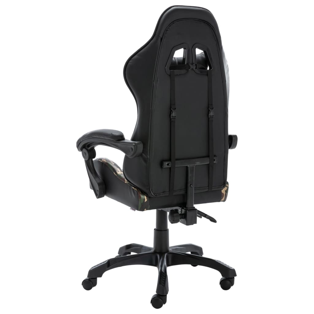 Racing seat artificial leather black and camouflage