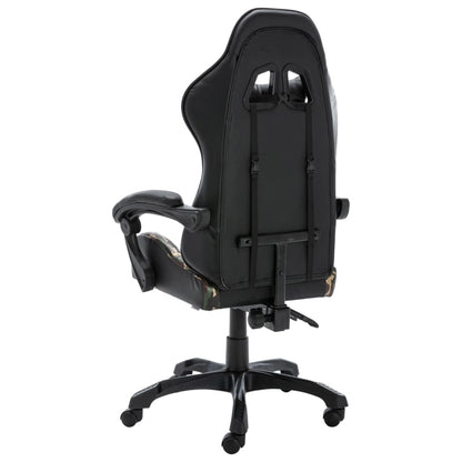 Racing seat artificial leather black and camouflage