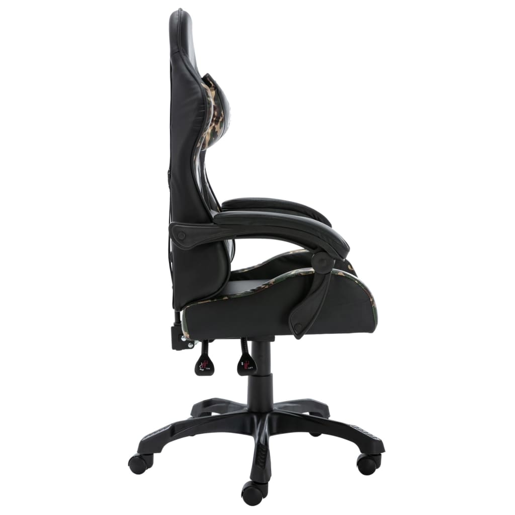 Racing seat artificial leather black and camouflage
