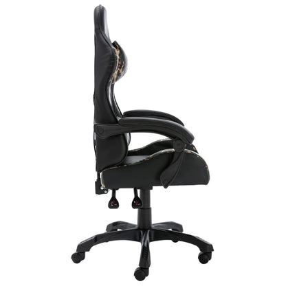Racing seat artificial leather black and camouflage