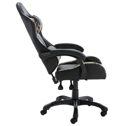 Racing seat artificial leather black and camouflage