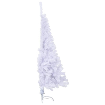 Kunstkerstboom met standaard half 120 cm PVC wit