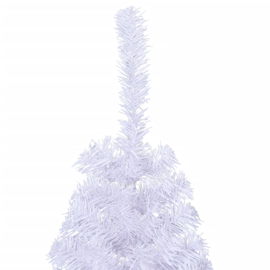 Kunstkerstboom met standaard half 120 cm PVC wit
