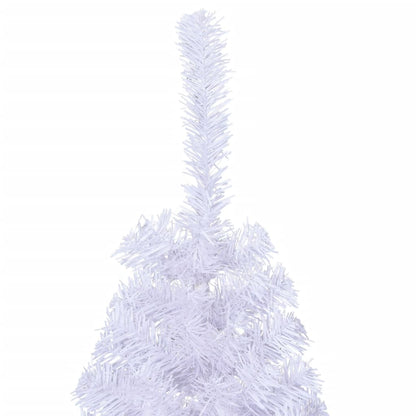 Kunstkerstboom met standaard half 120 cm PVC wit