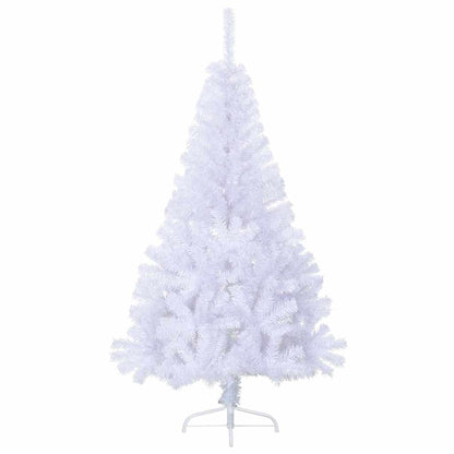 Kunstkerstboom met standaard half 150 cm PVC wit