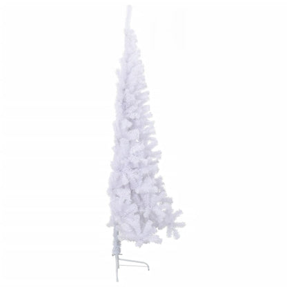 Kunstkerstboom met standaard half 210 cm PVC groen