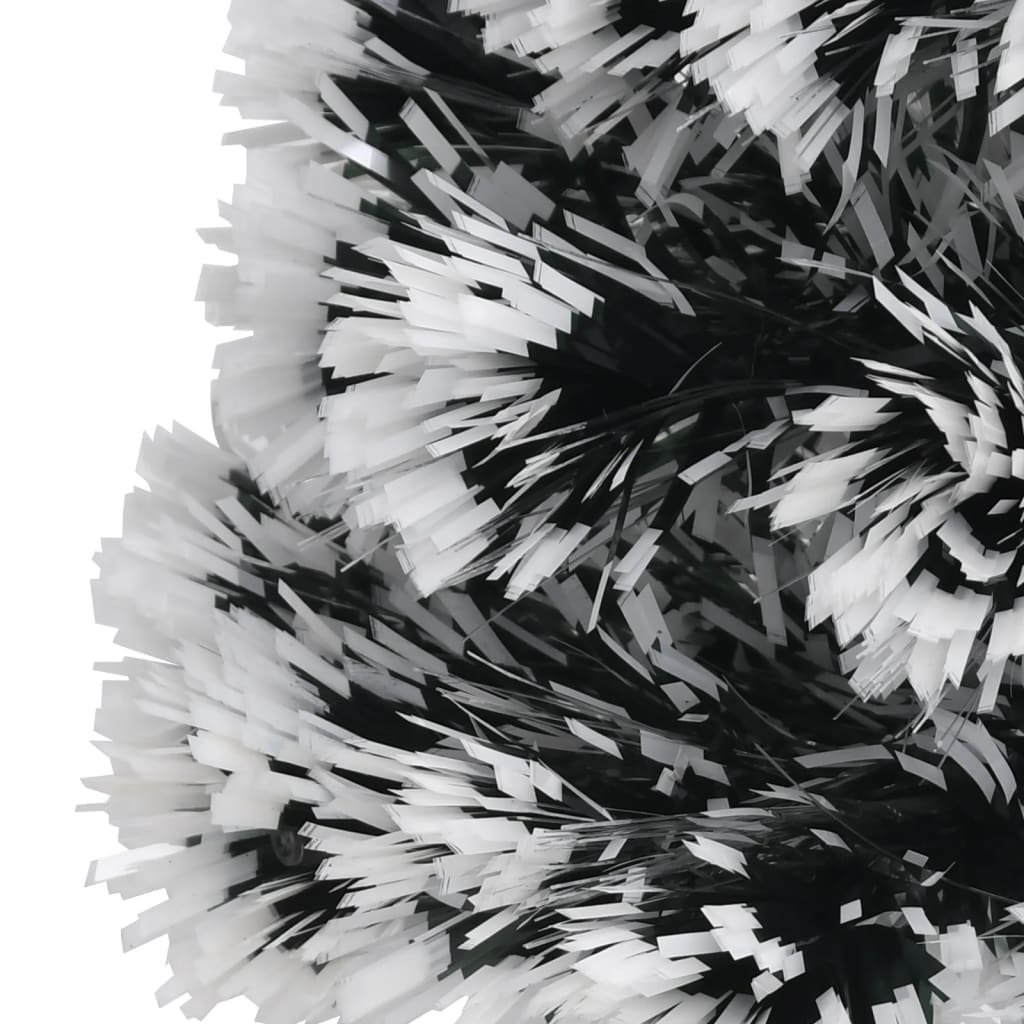 Kerstboom met LED 64 cm glasvezel groen en wit