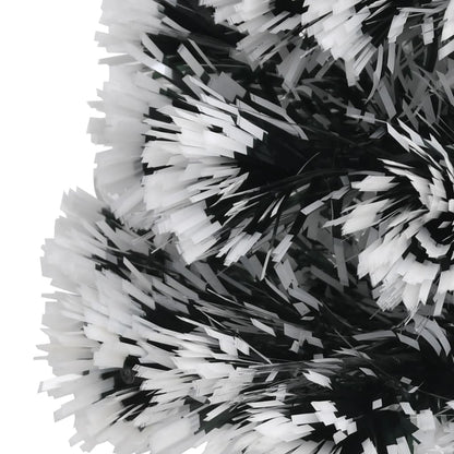 Kerstboom met LED 64 cm glasvezel groen en wit