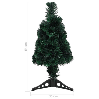 Kunstkerstboom met standaard en LED smal 64 cm glasvezel