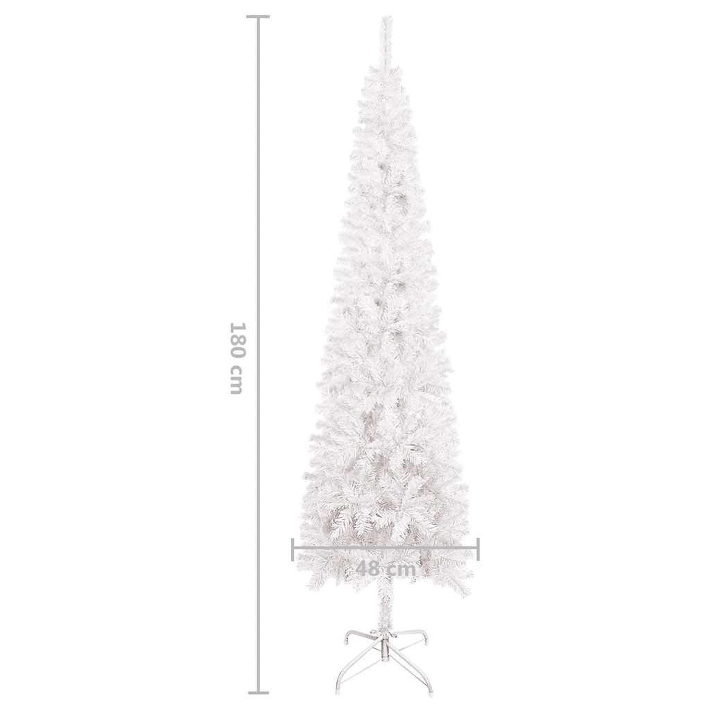 Kerstboom smal 180 cm wit