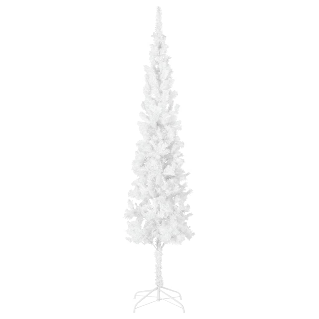 Kerstboom smal 210 cm wit