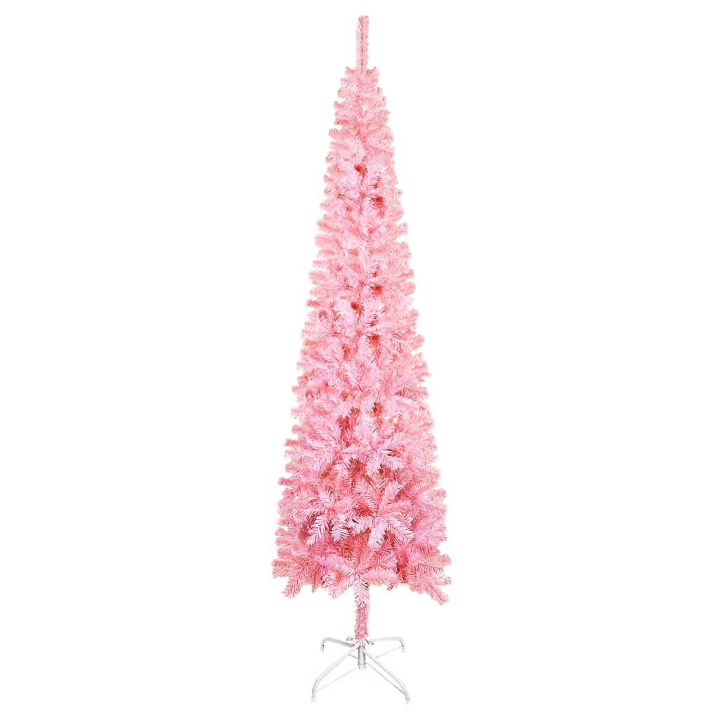 Kerstboom smal 180 cm roze