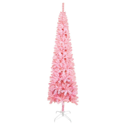 Kerstboom smal 180 cm roze
