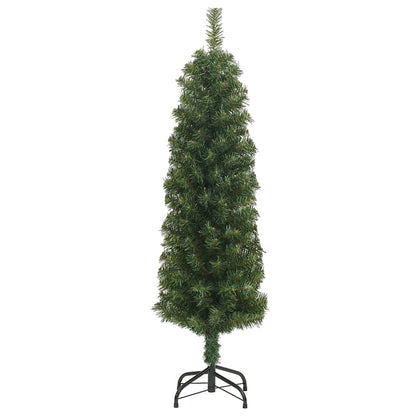 Kunstkerstboom met standaard smal 120 cm PVC groen