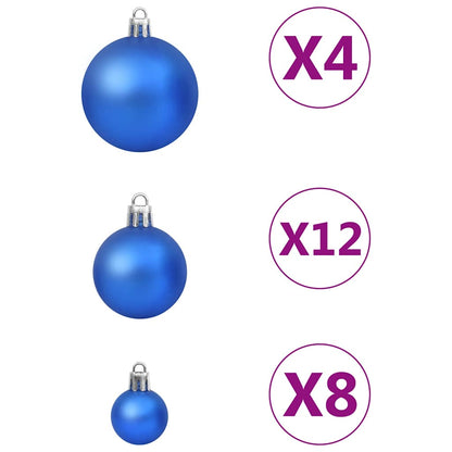 100-delige Kerstballenset blauw