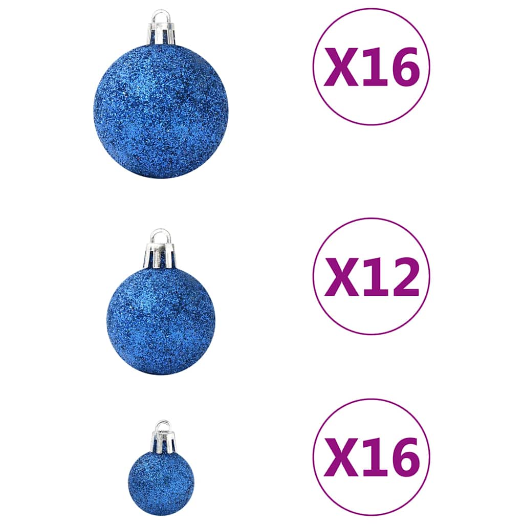 100-delige Kerstballenset blauw