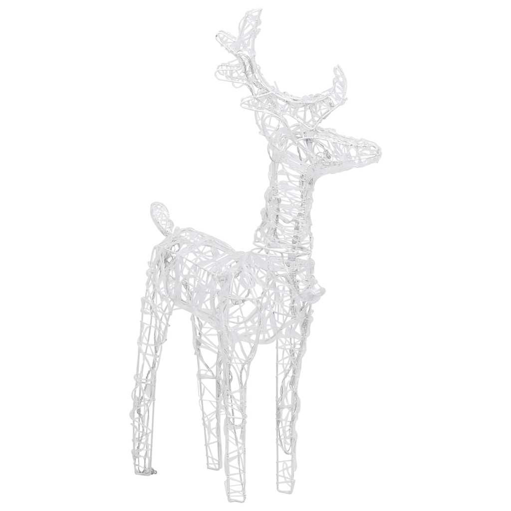 Christmas decoration reindeer and sleigh 160 LEDs 130 cm acrylic