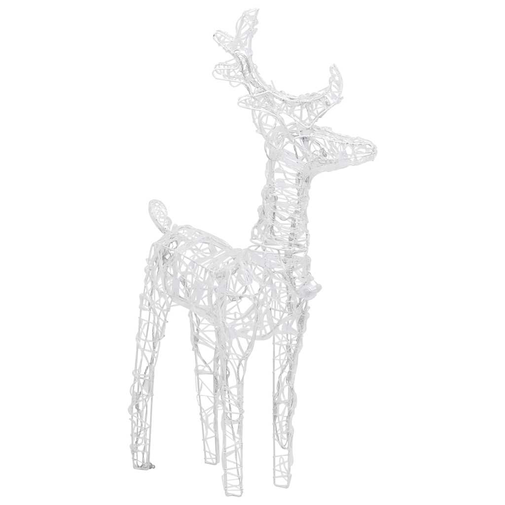 Christmas decoration reindeer and sleigh 160 LEDs 130 cm acrylic
