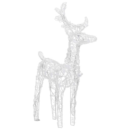 Christmas decoration reindeer and sleigh 160 LEDs 130 cm acrylic