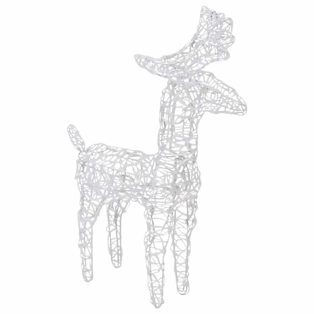 Christmas decoration reindeer and sleigh 160 LEDs 130 cm acrylic