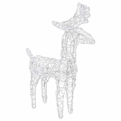 Christmas decoration reindeer and sleigh 160 LEDs 130 cm acrylic