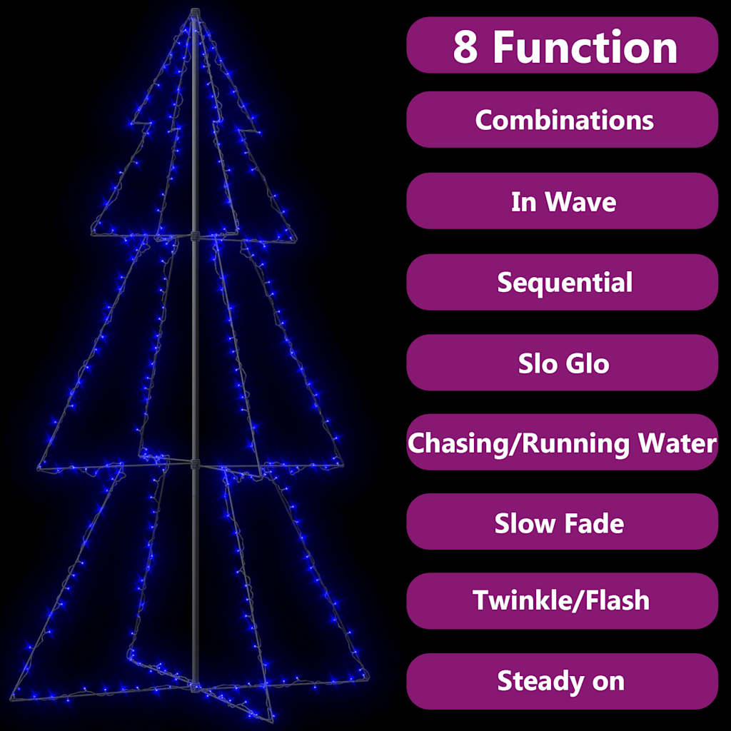 Conical Christmas tree 300 LEDs indoor and outdoor 120x220 cm