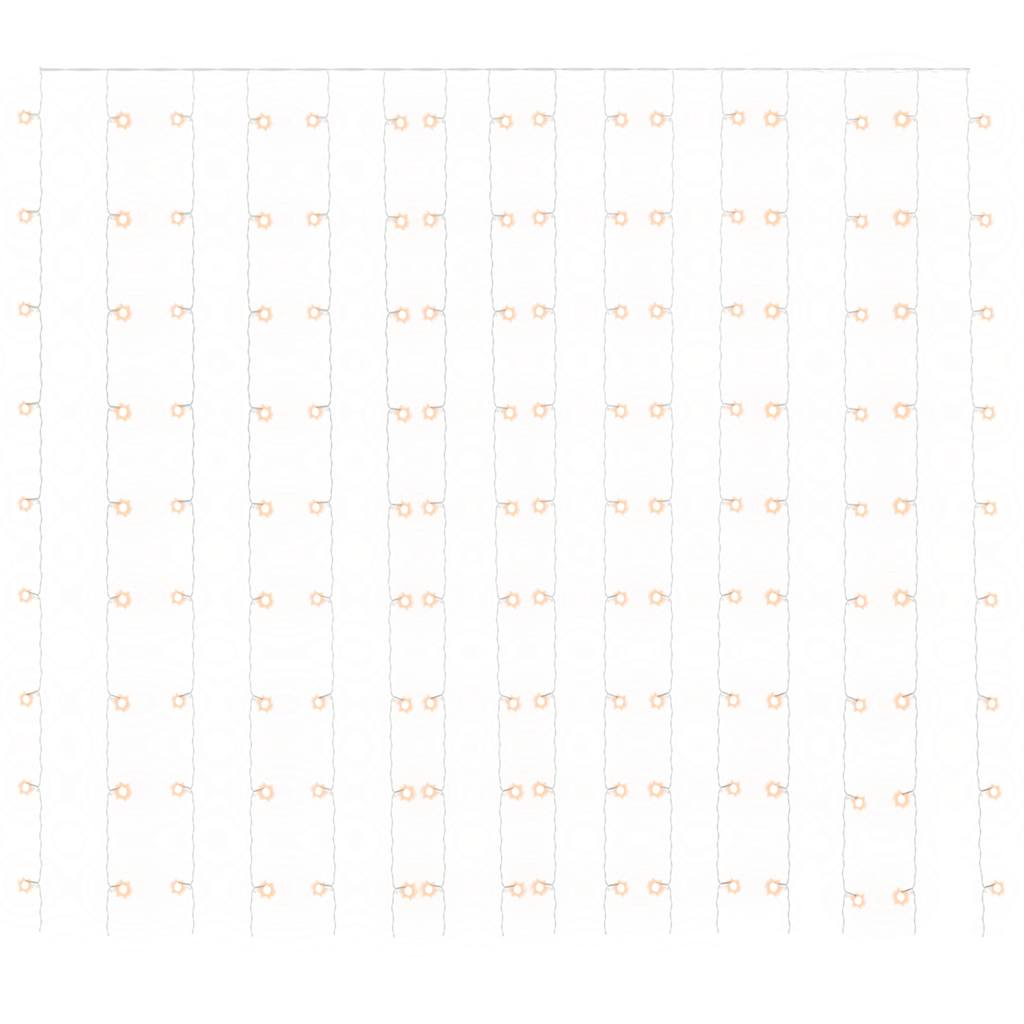 Light string curtain with 300 LEDs and 8 functions 3x3 m warm white