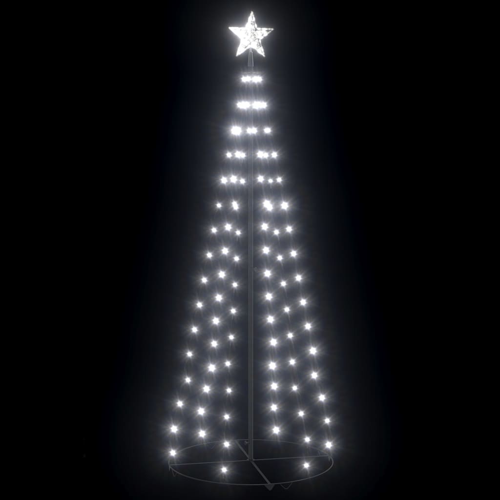 Kegelkerstboom 100 koudwitte LED's 70x180 cm