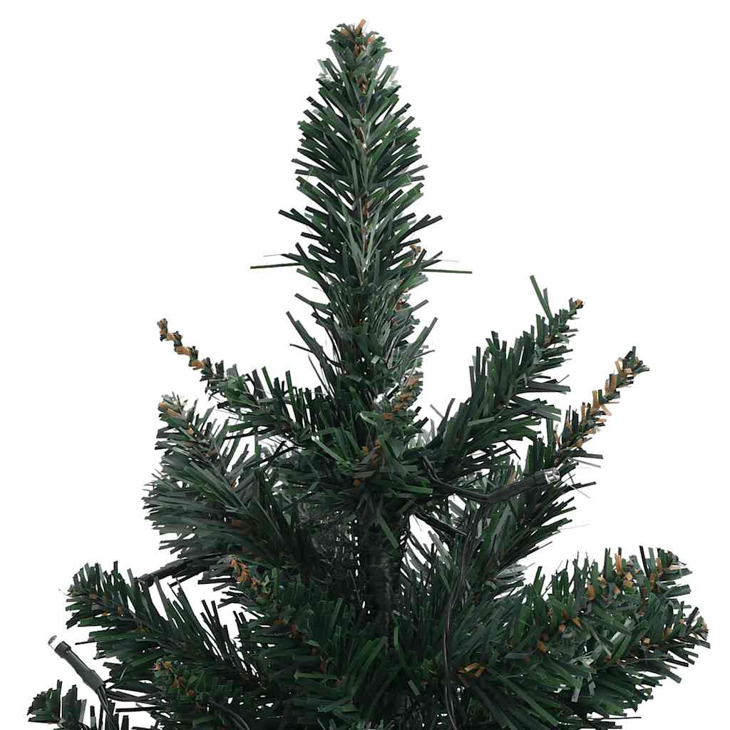 Kunstkerstboom met verlichting en standaard 60 cm PVC groen