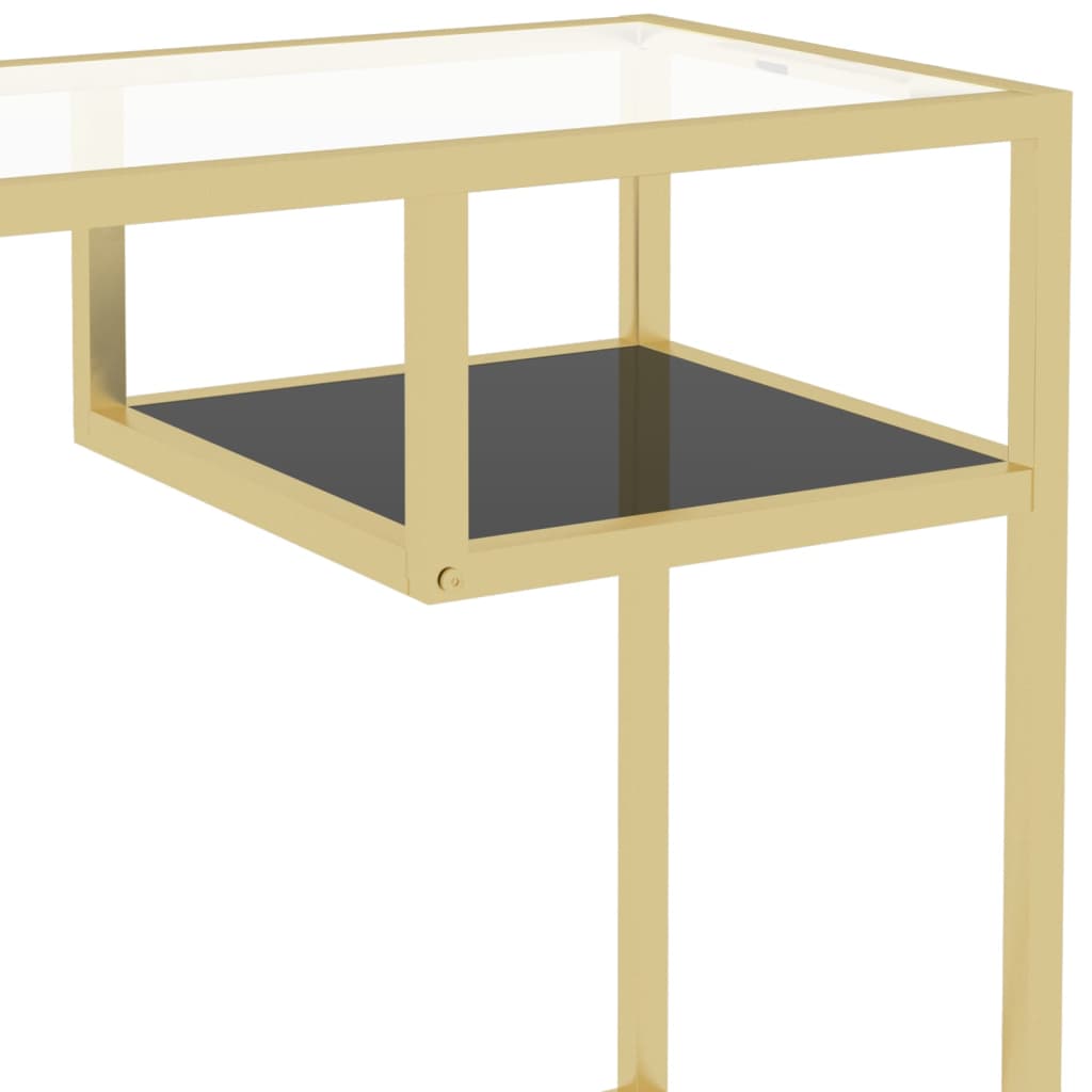Computer desk 100x36x74 cm tempered glass transparent
