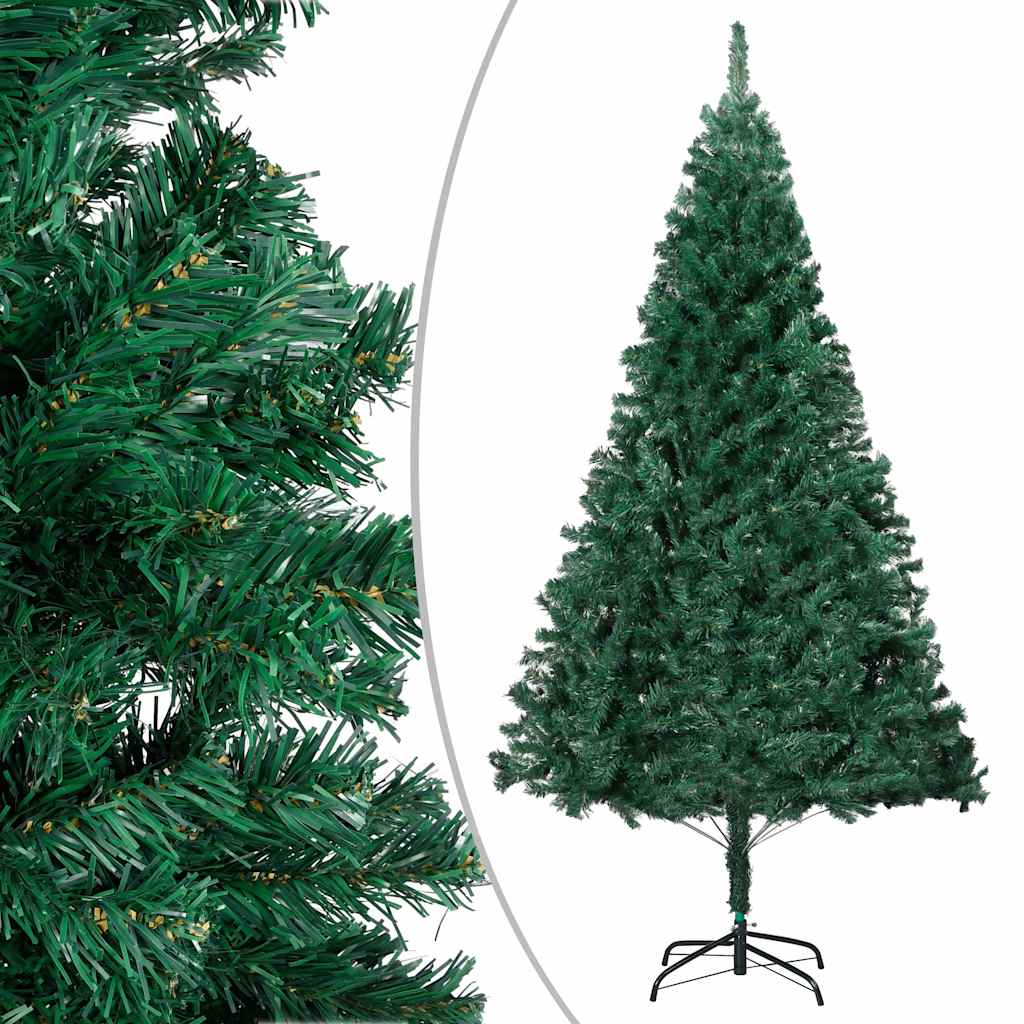 Kunstkerstboom met verlichting en kerstballen 120 cm PVC groen
