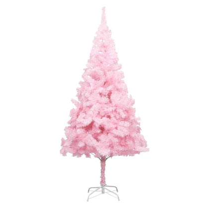 Artificial Christmas tree with lights and Christmas balls 240 cm PVC pink
