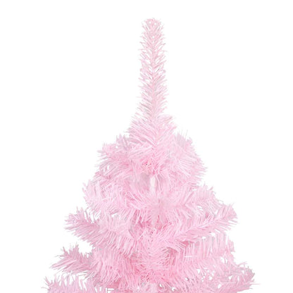 Artificial Christmas tree with lights and Christmas balls 240 cm PVC pink