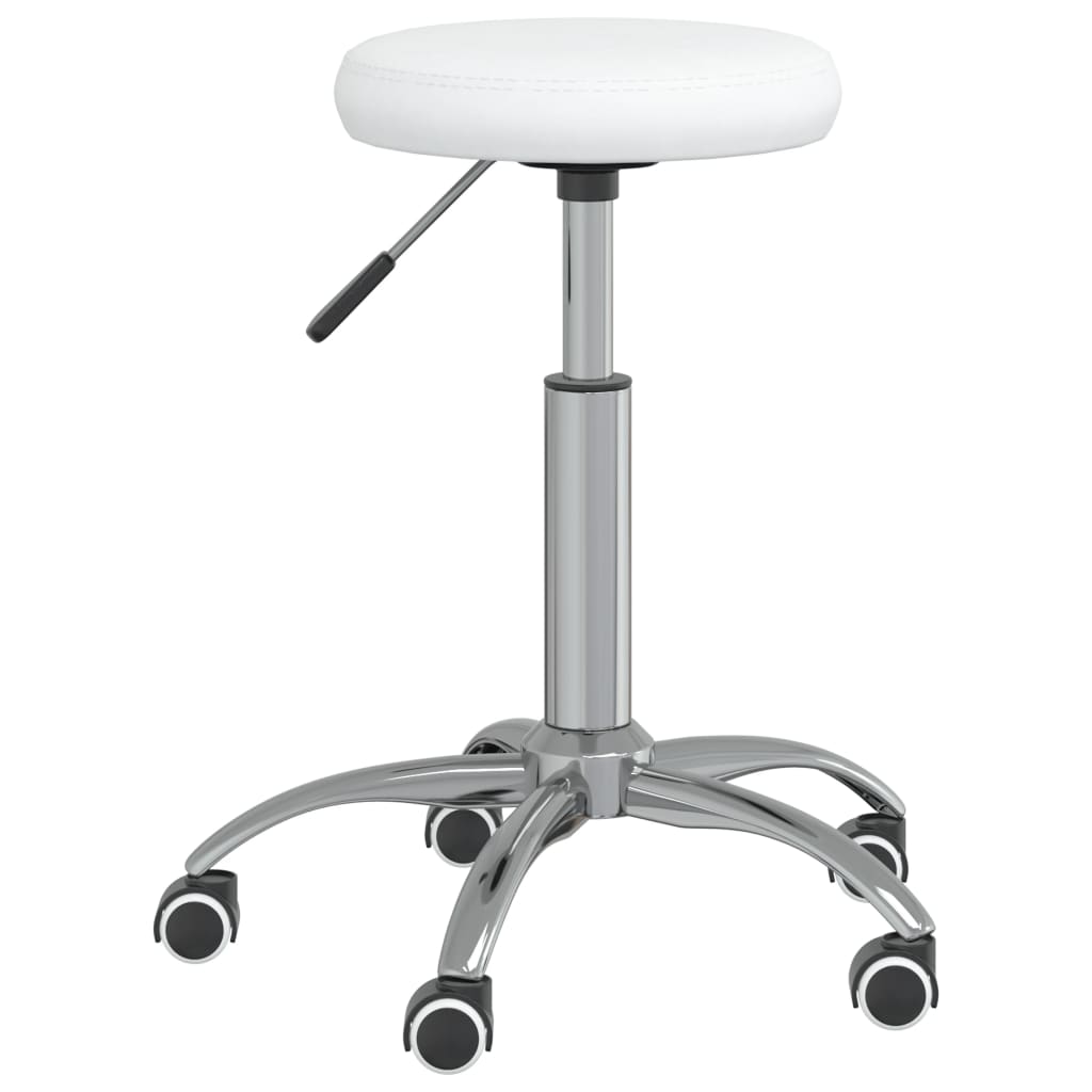 Office chair swivel artificial leather white