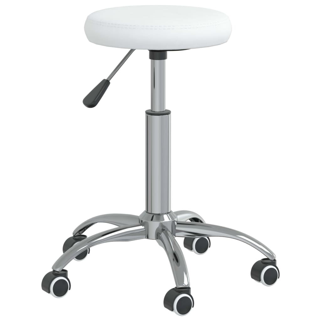 Office chair swivel artificial leather white