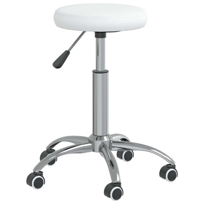 Office chair swivel artificial leather white