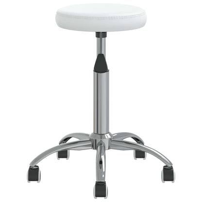 Office chair swivel artificial leather white