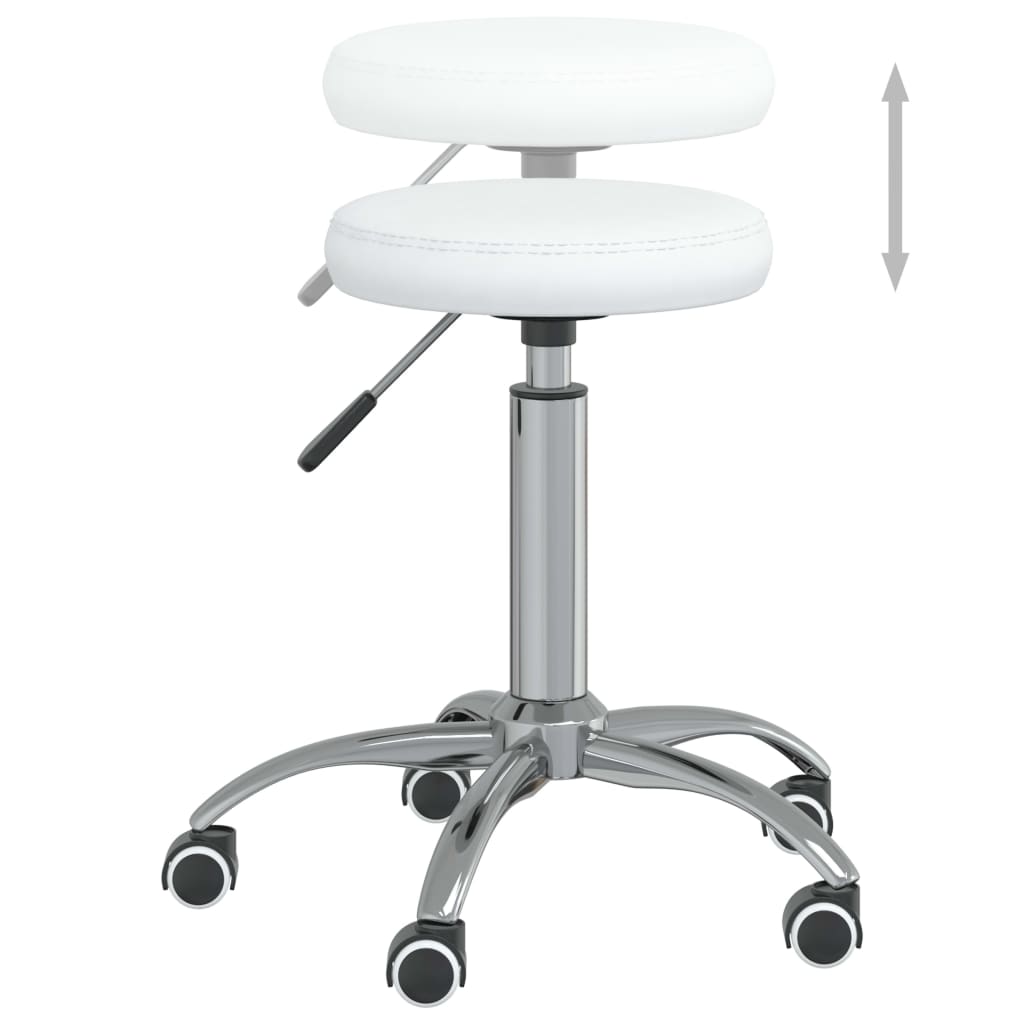 Office chair swivel artificial leather white