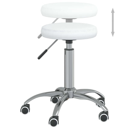 Office chair swivel artificial leather white