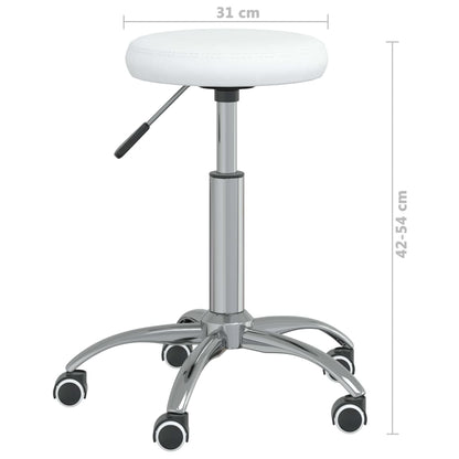 Office chair swivel artificial leather white