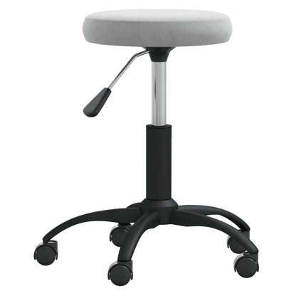 Office chair swivel velvet light gray