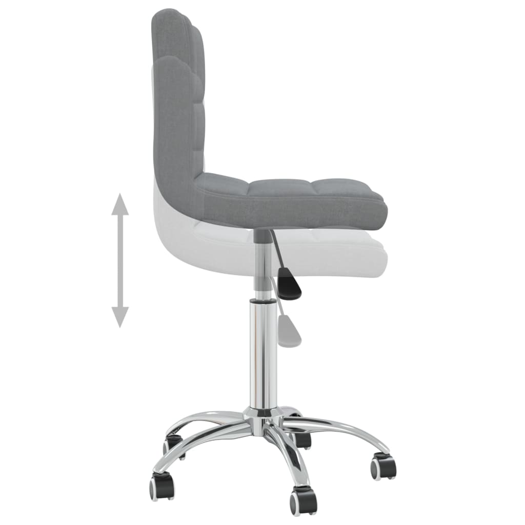 Office chair swivel fabric light gray