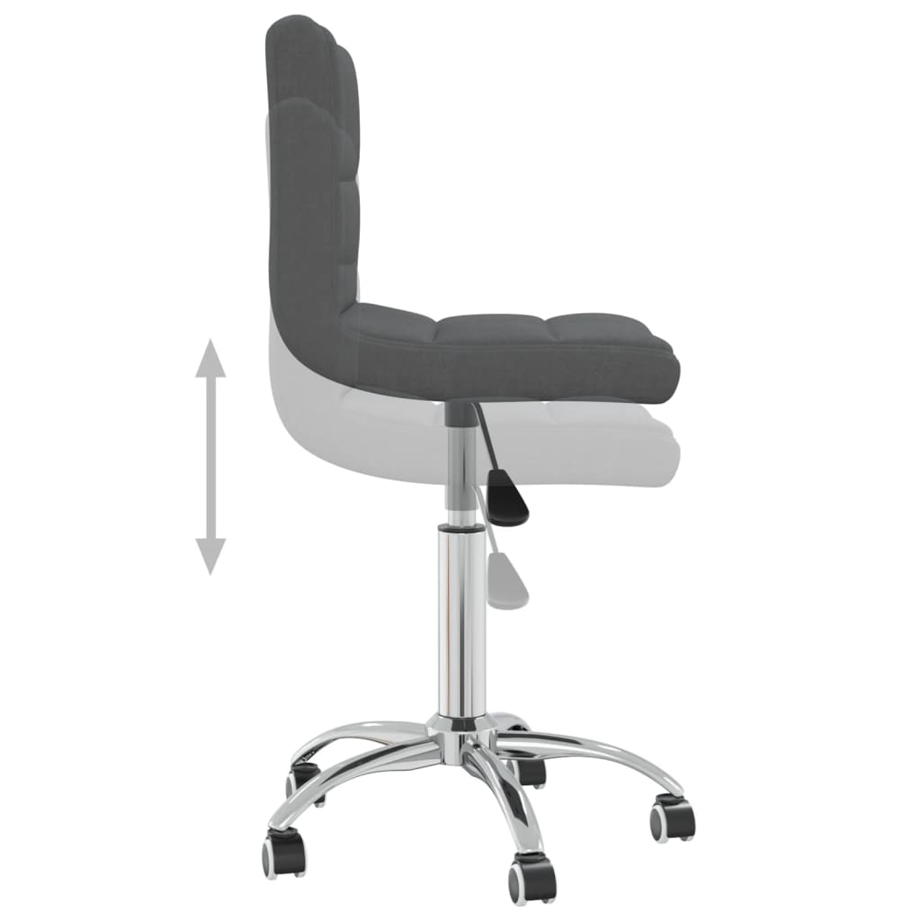 Office chair swivel fabric dark gray