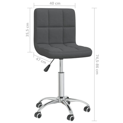 Office chair swivel fabric dark gray