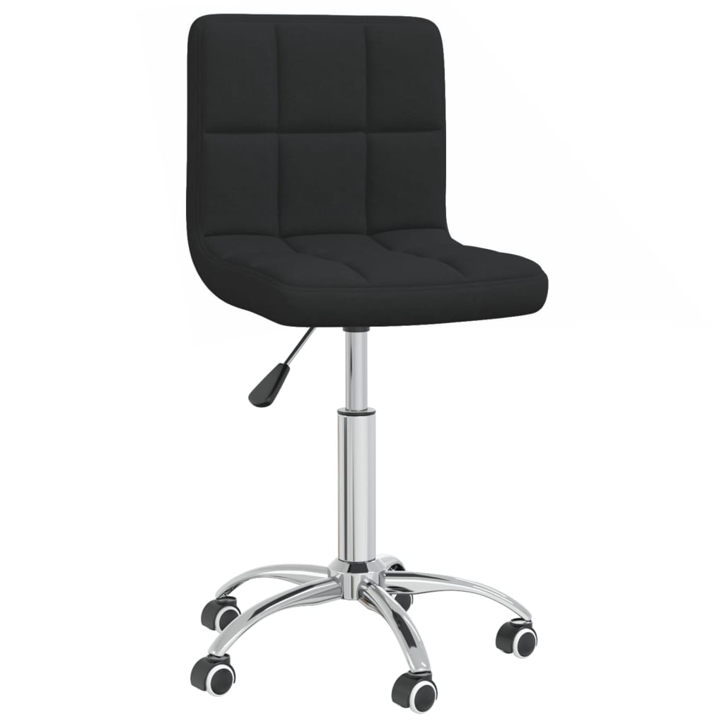 Office chair swivel fabric black
