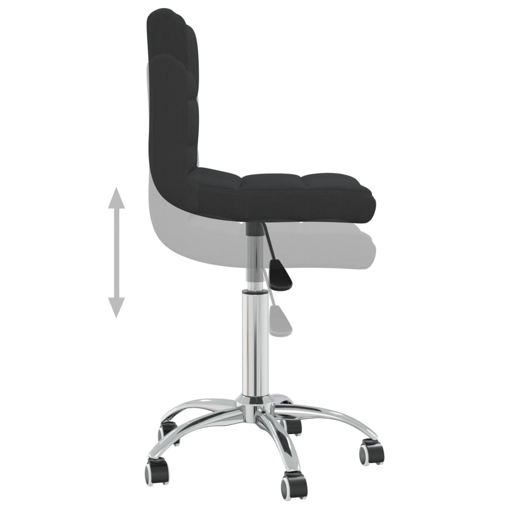 Office chair swivel fabric black
